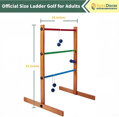 Set escalera golf madera 6 bolas bolsa transporte
