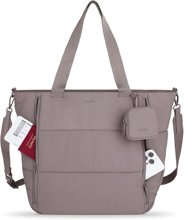 Bolsa mano acolchada con bolsillo laptop para viajes