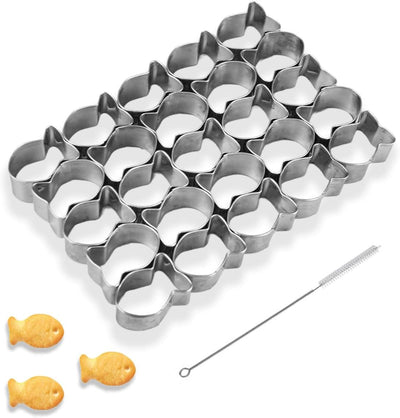 Cortador galletas pescado acero inox 25 cavidades