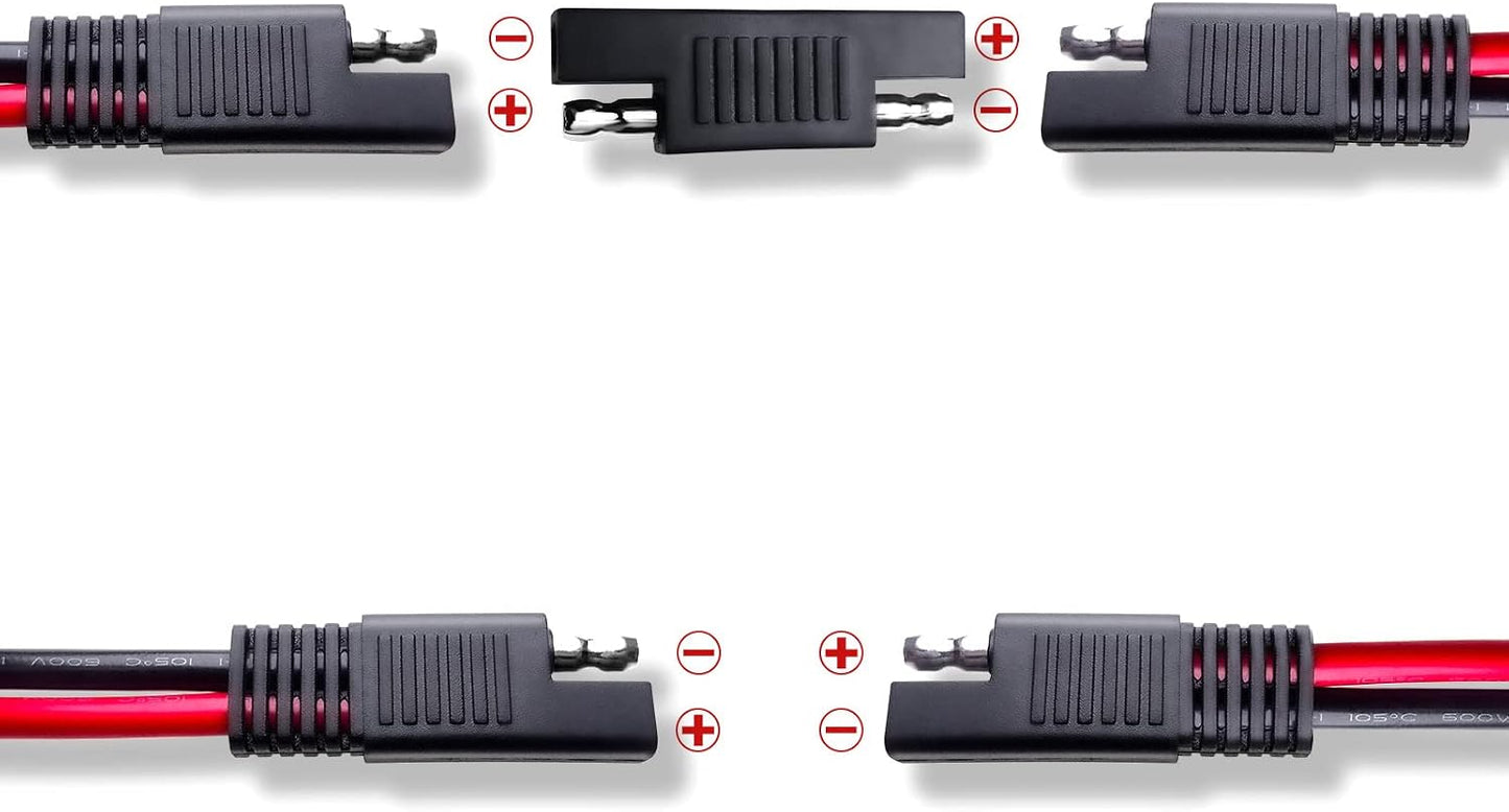 Cable extensión SAE 10AWG 3.3ft adaptador inverso autos