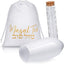 Set 3 vasos chuppah boda vidrio bolsa seda