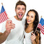 Banderas americanas en palo 5x8pulg 12uds decoración 4 de julio