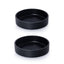 Bandeja drenaje plantas plástico 6" set 2 negro mate