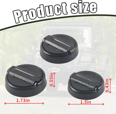 Fundas magnéticas cerradura auto 3 pzas comp JL y Gladiator 18-24