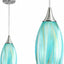 Lámpara colgante Serenity azul cielo para islas cocina