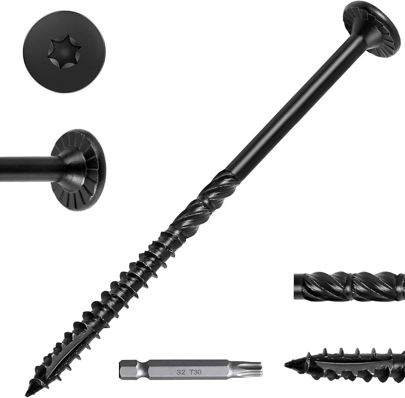Tornillos madera resistente #14 s de cubierta estrella 6pulg