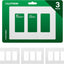 Placa cubierta interruptor luz 3 gang decorativo