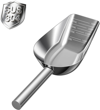 Cuchara acero inox 304 para mascotas con mango largo