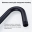 Brazo ducha forma S negro mate 12pulg acero inox