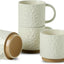 Set 4 Tazas Café Cerámica Blanco Mate