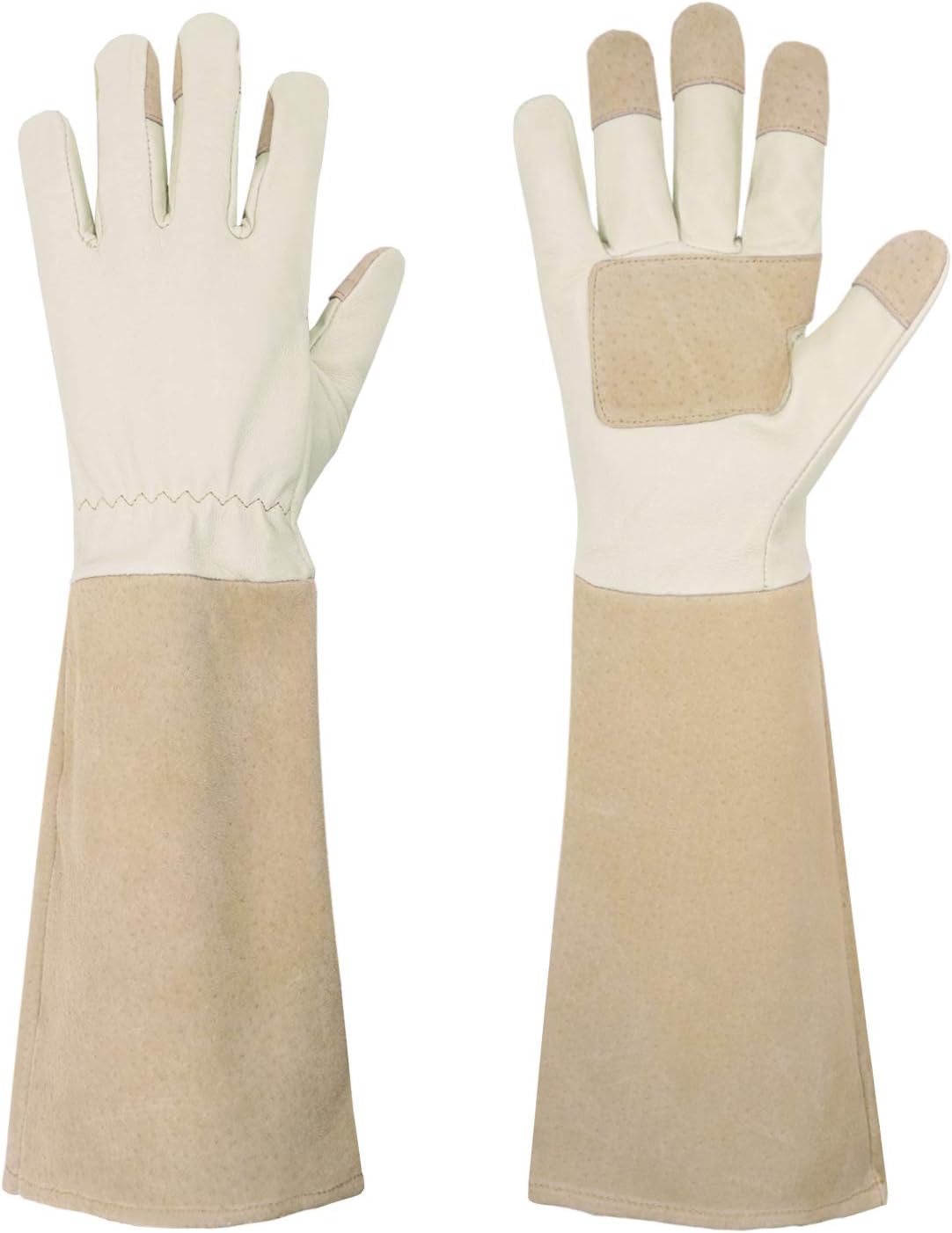 Guantes poda cuero cerdo transpirables mediano