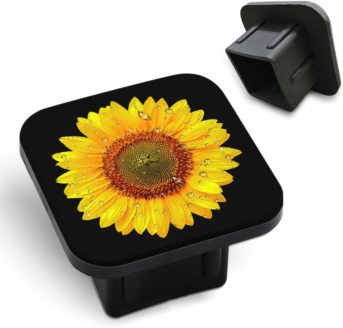 Cubierta tapón enganche floral amarilla 2pulg