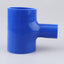 Acoplador BOV en T manguera silicona automotriz azul