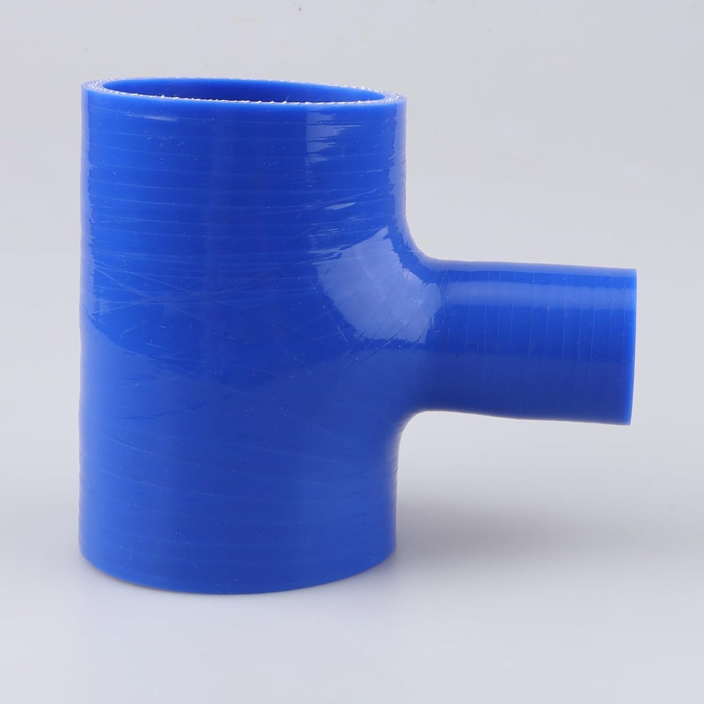 Acoplador BOV en T manguera silicona automotriz azul