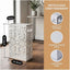 Soporte paraguas metal estante blanco 16x10x5"