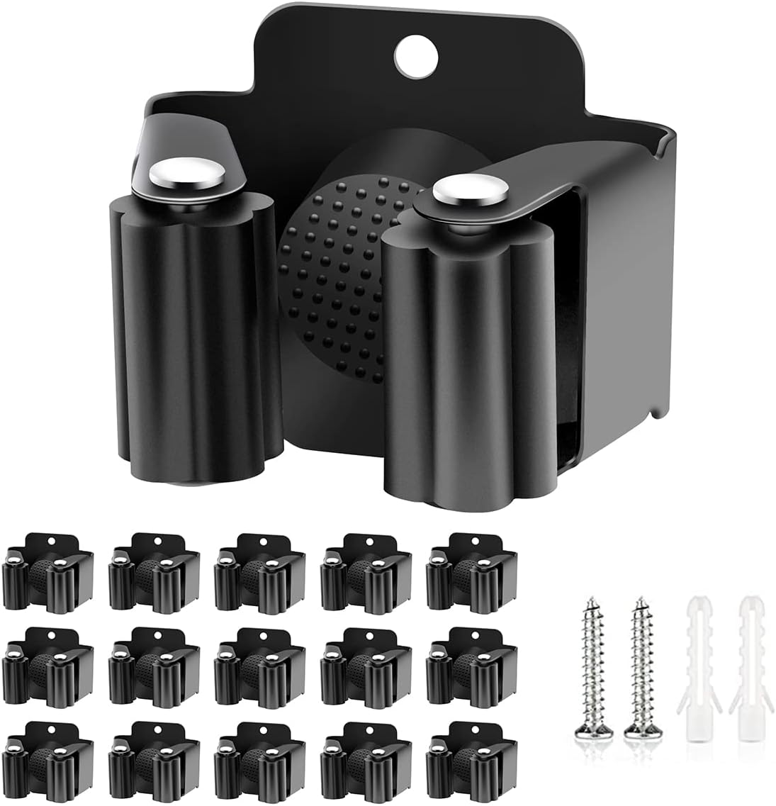 15 Soportes Pared Escoba y Trapeador Acero Inox