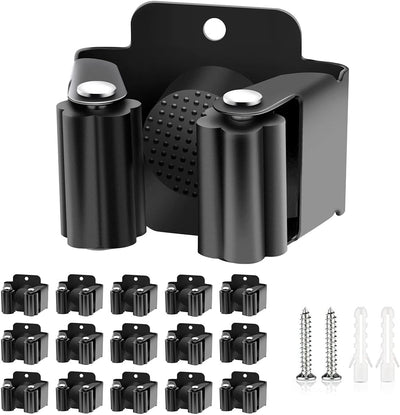 15 Soportes Pared Escoba y Trapeador Acero Inox