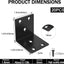 20 Soportes Metal L 90 Grados 2x2pulg para Muebles