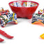 Set taco Talavera 6pulg 4 cucharas 4 soportes