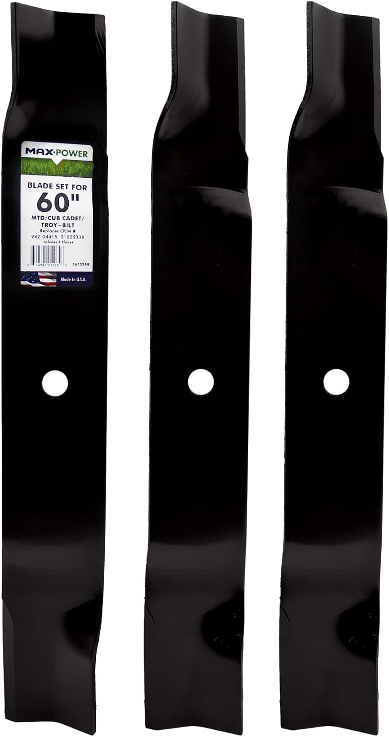 Set 3 cuchillas corte MTD Cub Cadet Troy-Bilt negro
