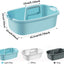 Organiz. plástico para limpieza con asa color azul