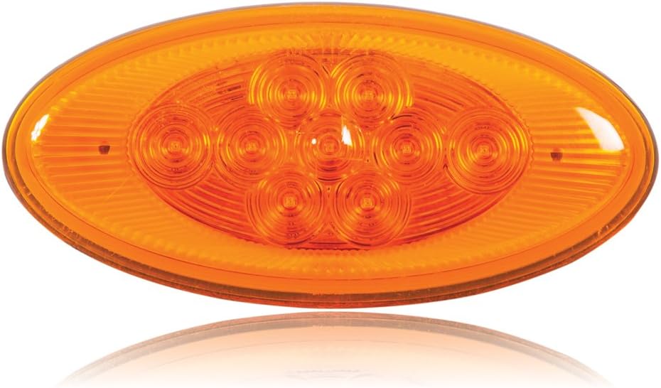 Luz señal giro lateral LED ámbar oval para Peterbilt