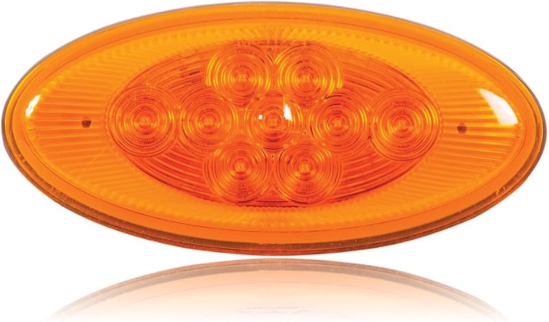 Luz señal giro lateral LED ámbar oval para Peterbilt