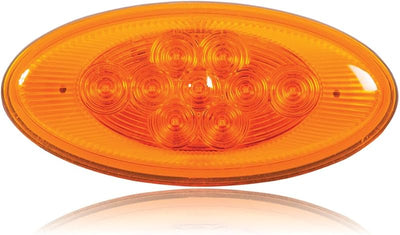 Luz señal giro lateral LED ámbar oval para Peterbilt