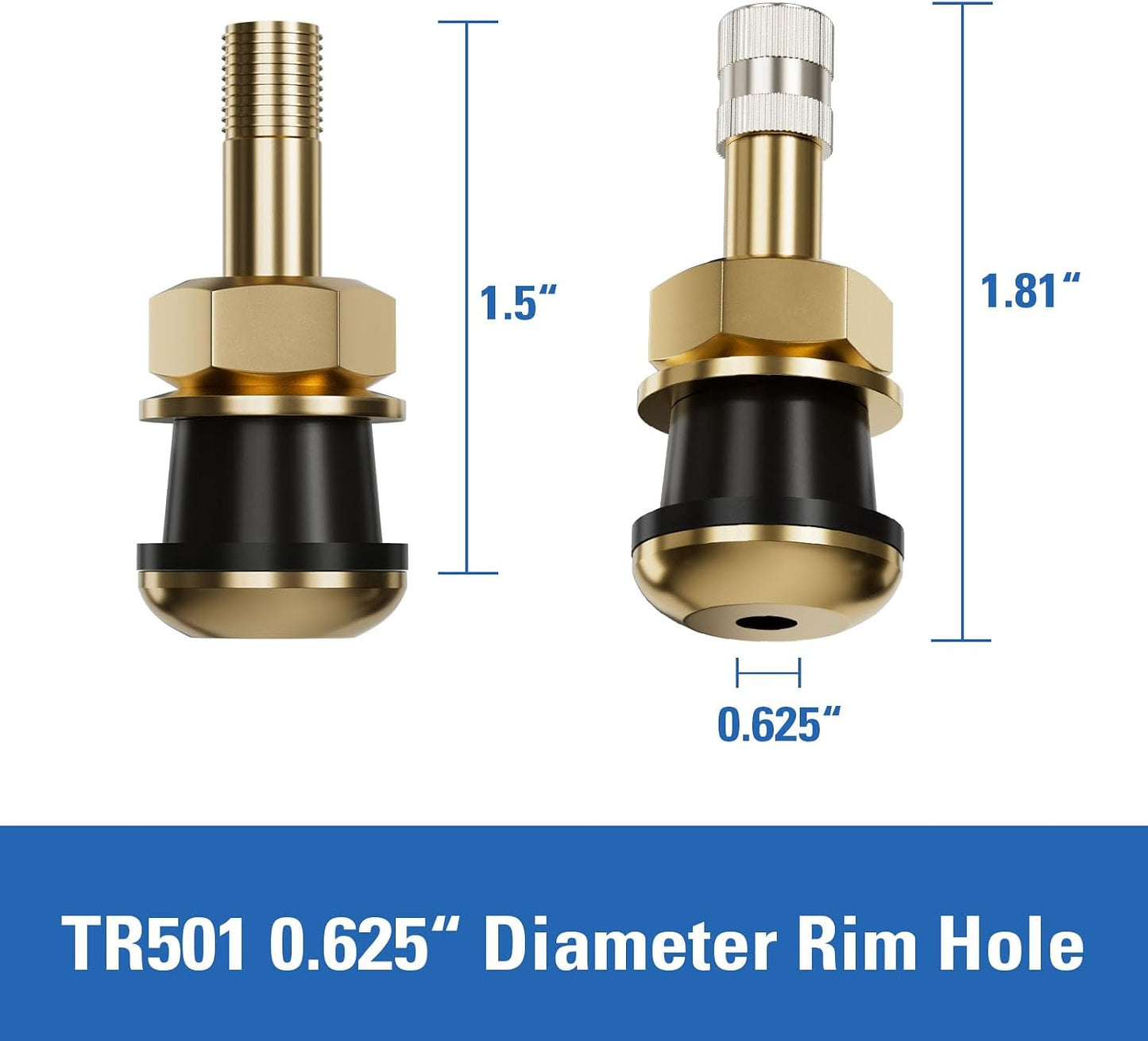 Vástago válvula neumático latón 1.5" con abrazadera