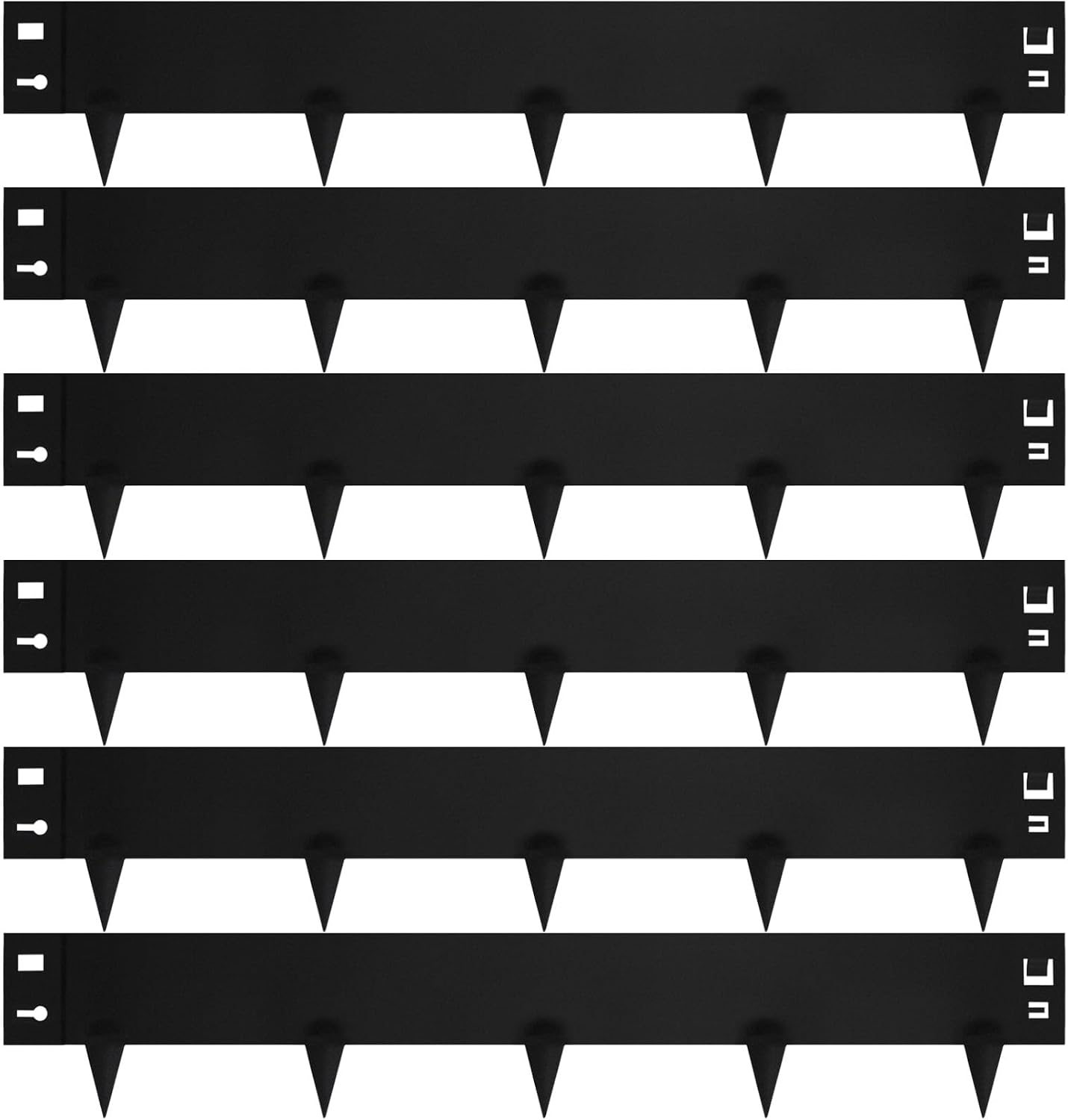 Bordes metal martillo 9.4pulg pack 6 para paisajismo