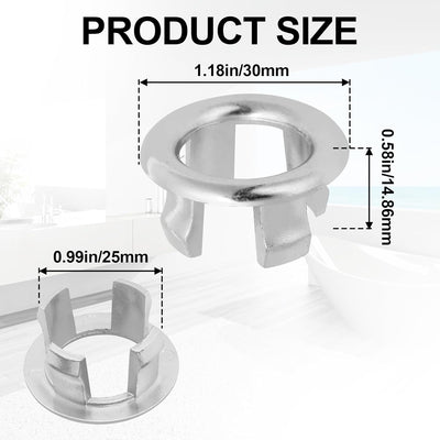 4 Anillos ajuste universal cubiertas redondas baño