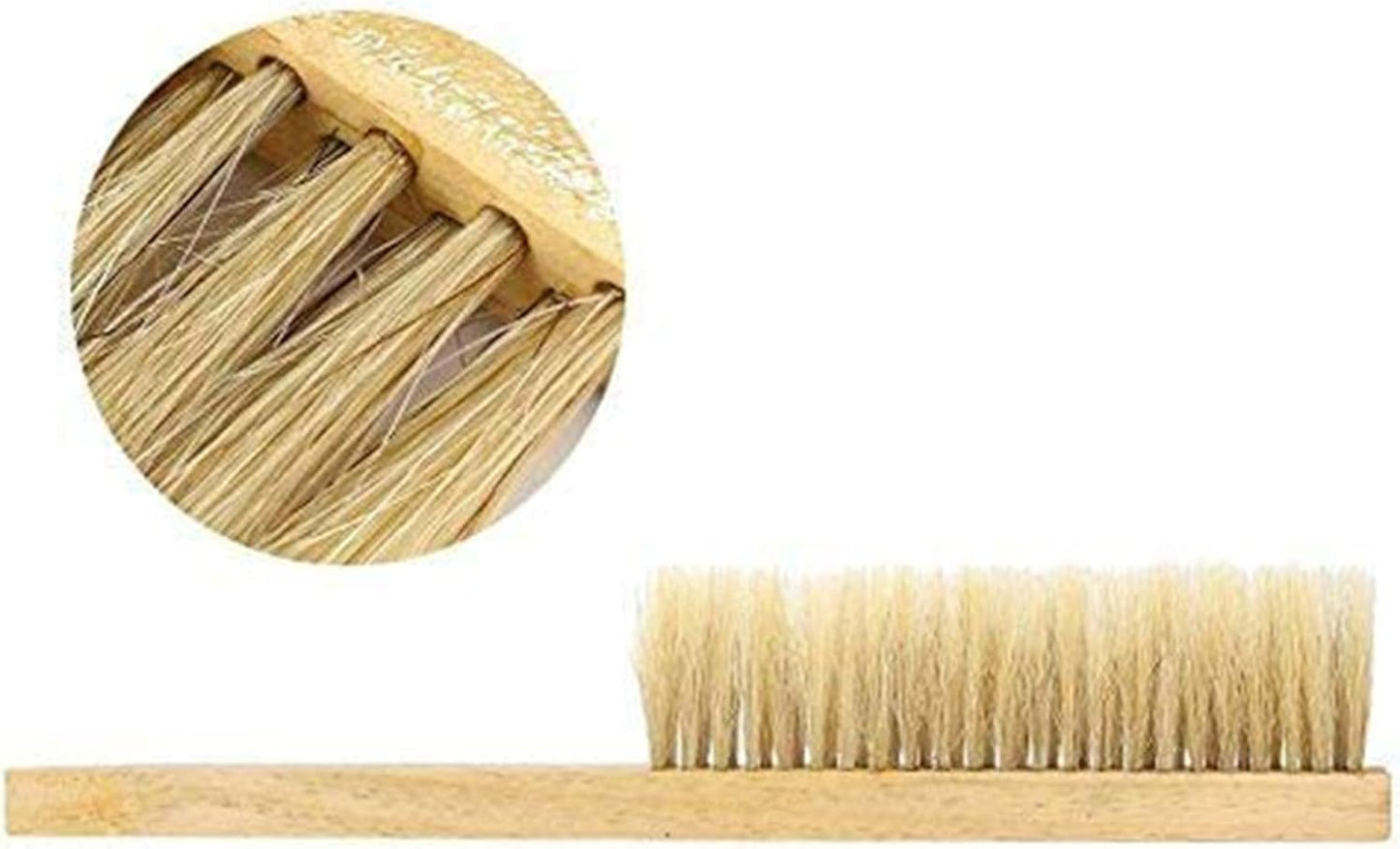 2 Pzas Cepillo Abeja Natural Crin Caballo Madera