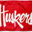 Bandera Nebraska Cornhuskers Script