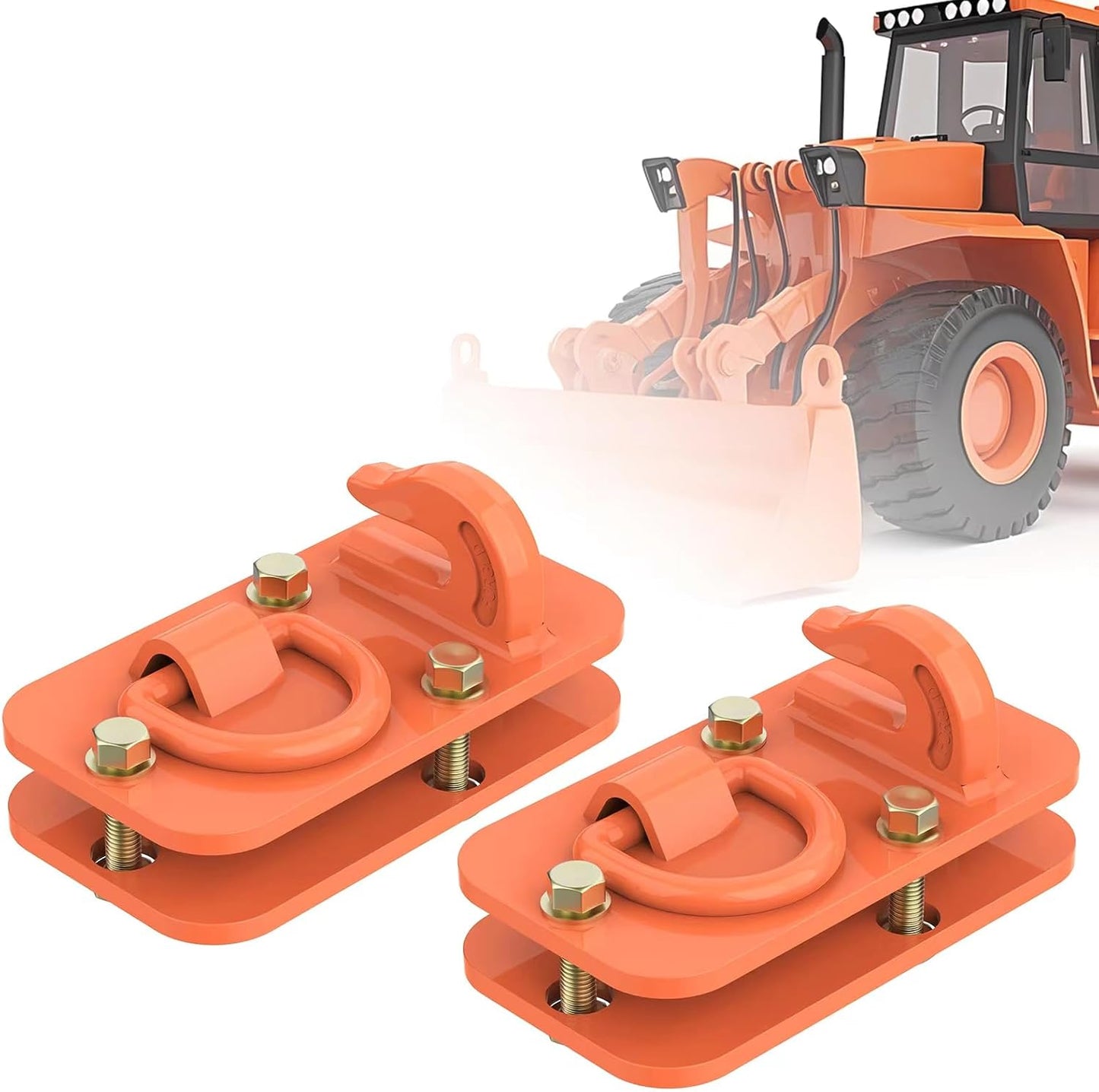 2 Ganchos Tractor 3/8" Acero Forjado Grado 70 15000lb