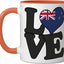 Taza Cerámica con Bandera Nueva Zelanda Roja Blanca