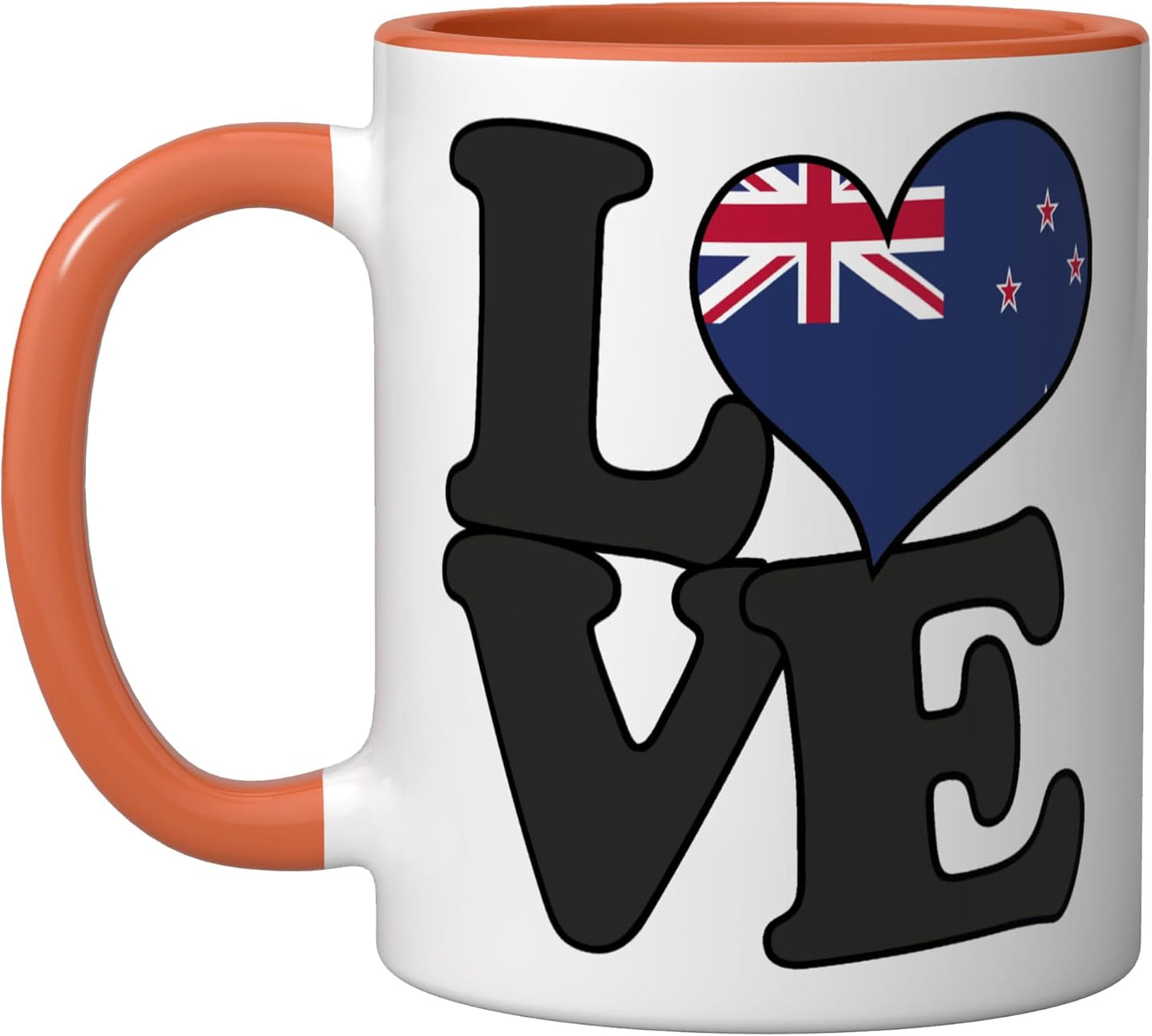Taza Cerámica con Bandera Nueva Zelanda Roja Blanca