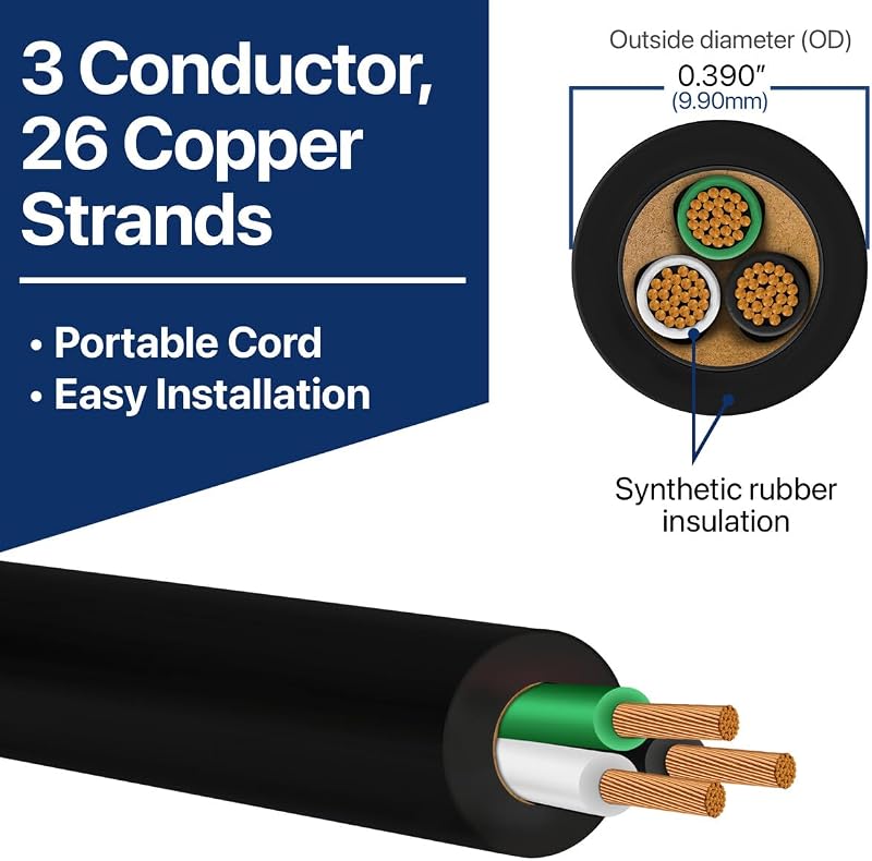Cable 16 AWG 3 conductores 600V rollo 25ft