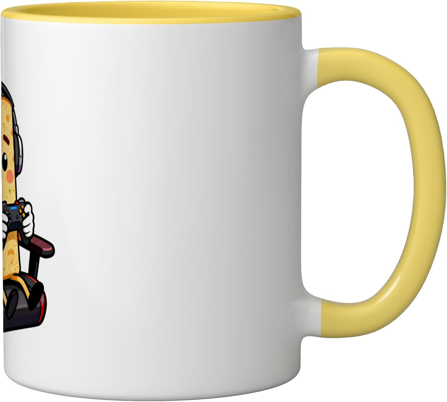 Taza Cerámica Juego de Tacos para Niños Amarillo/Blanco