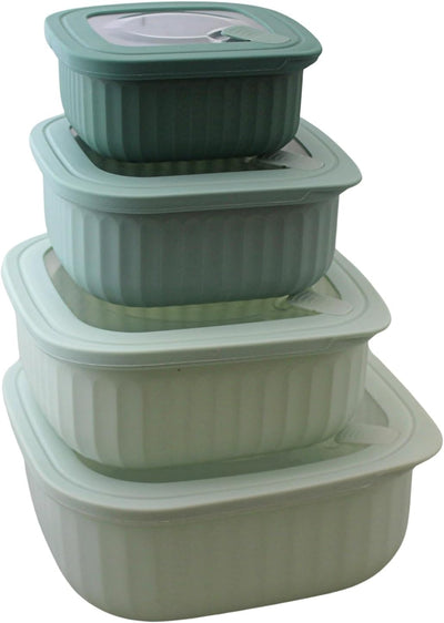 4 Recipientes Almacenamiento Alimentos Sin BPA Ventilados