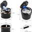 Cenicero auto con luz LED azul desmontable para portavasos