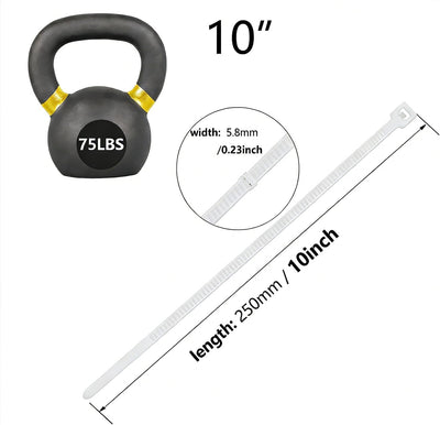 1000 Bridas Negras 10pulg Resistentes UV Interiores Exteriores