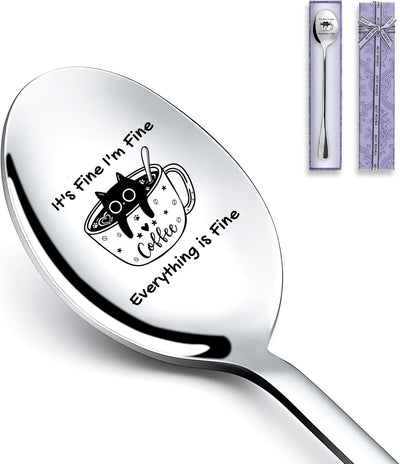 Cuchara café acero inox para gatos y amantes del café