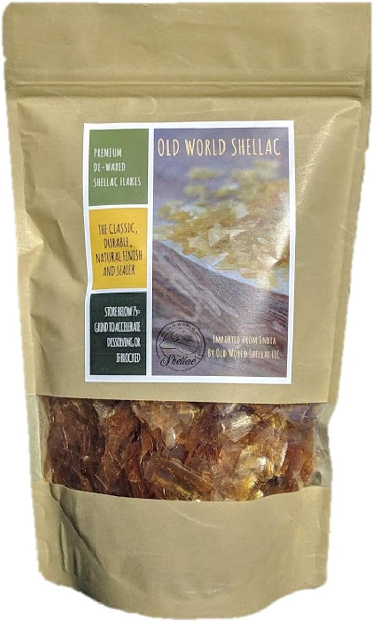 Copos goma laca rubio desencerado 1lb