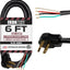 Cable STW 6/8 AWG NEMA 14-50 50A extremo abierto para cocina