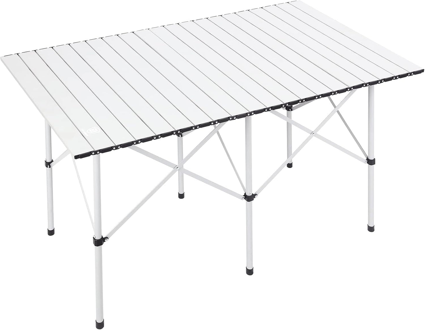 Mesa campamento plegable aluminio 4-6 personas color blanco
