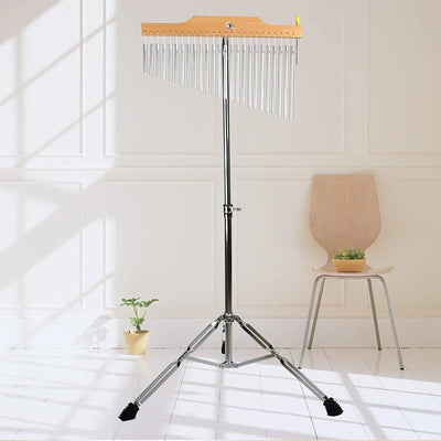 Campanillas barra soporte ajustable 25 notas plata