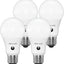 Bombilla LED A19 E26 60W blanco frío 6500K automática paquete 4