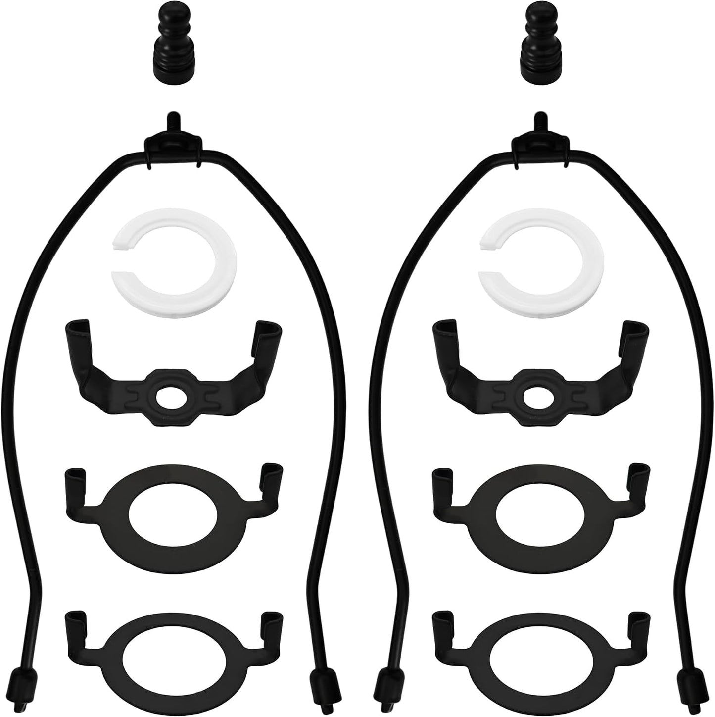 2 Pzas Soporte Arpa Lámpara 10pulg E14 E26 E27 Negro