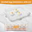 Recipientes huevos rellenos set 2 bandeja plástica 60 huevos