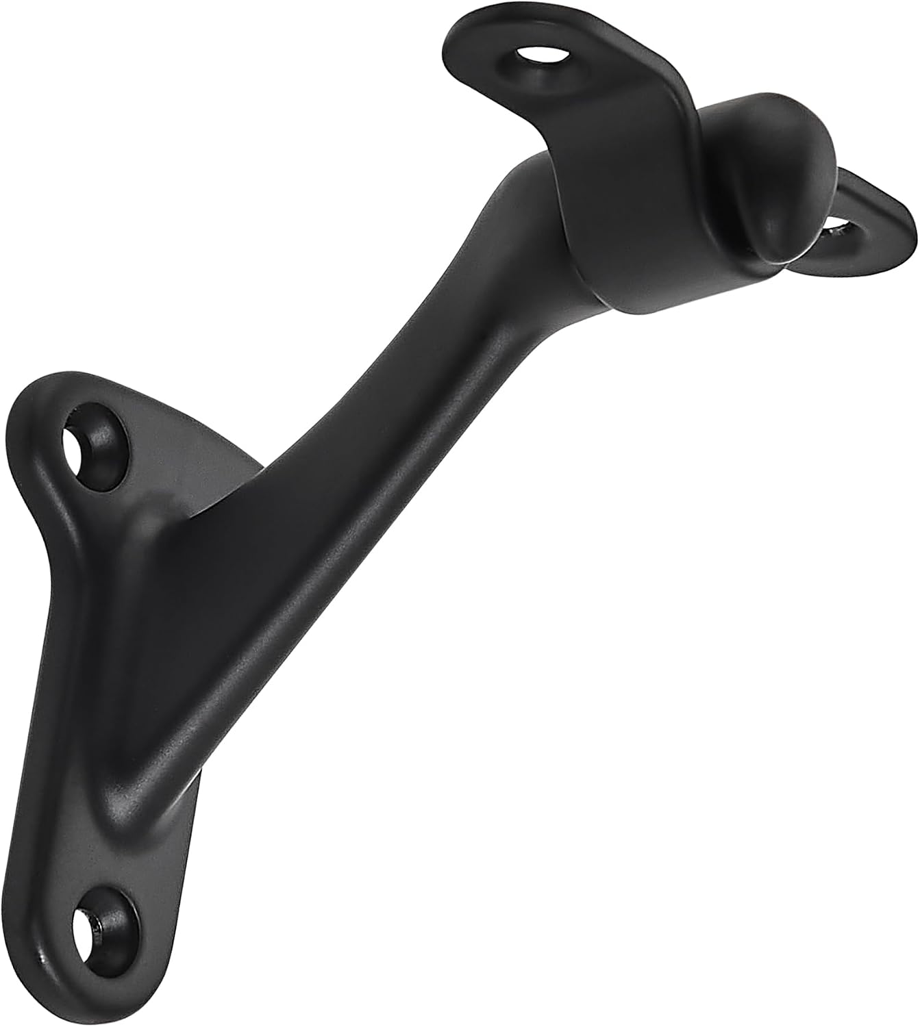 2 Soportes Pasamano 3pulg Negro Mate Alta Resistencia